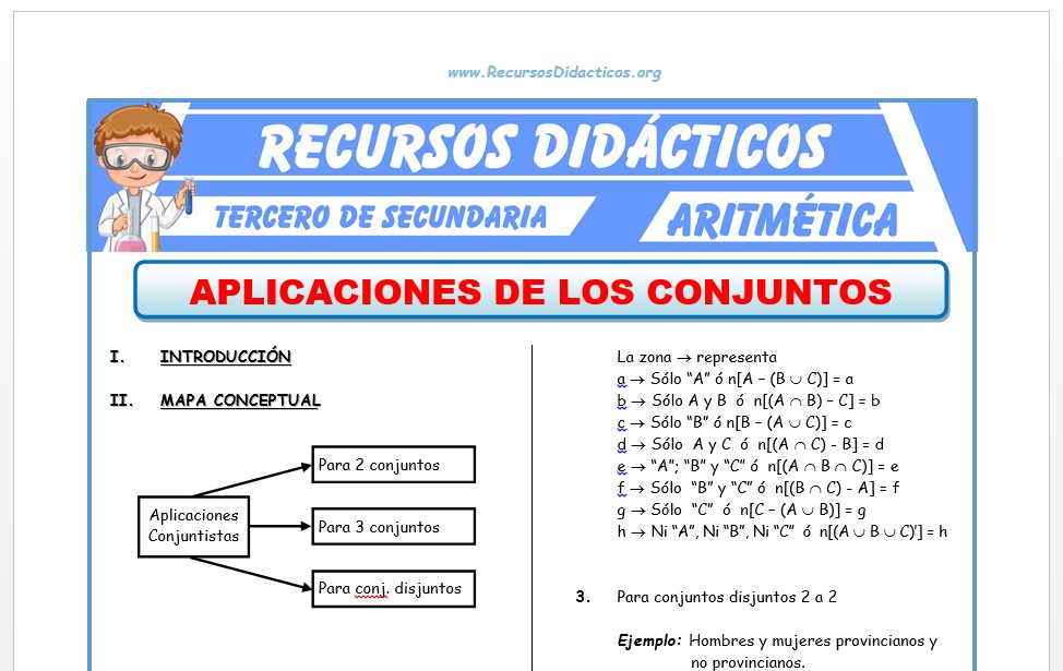 Aplicaciones de teoria de conjuntos