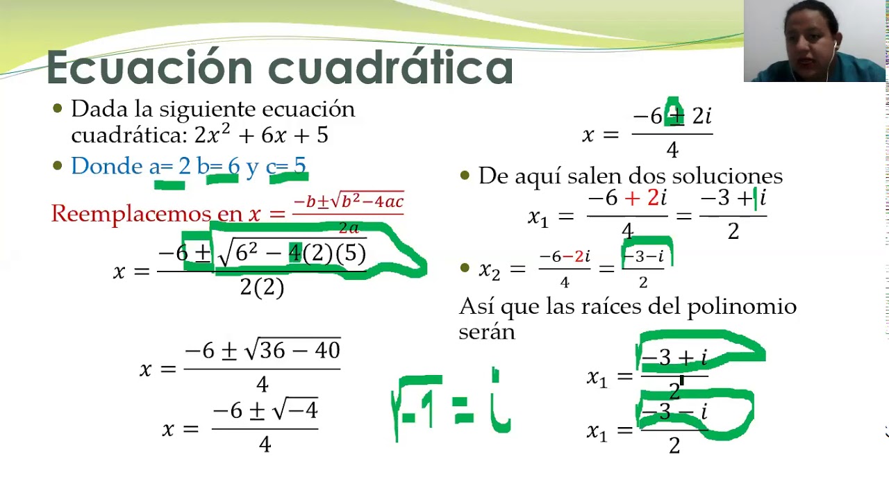 Teoria de ecuaciones cuadraticas