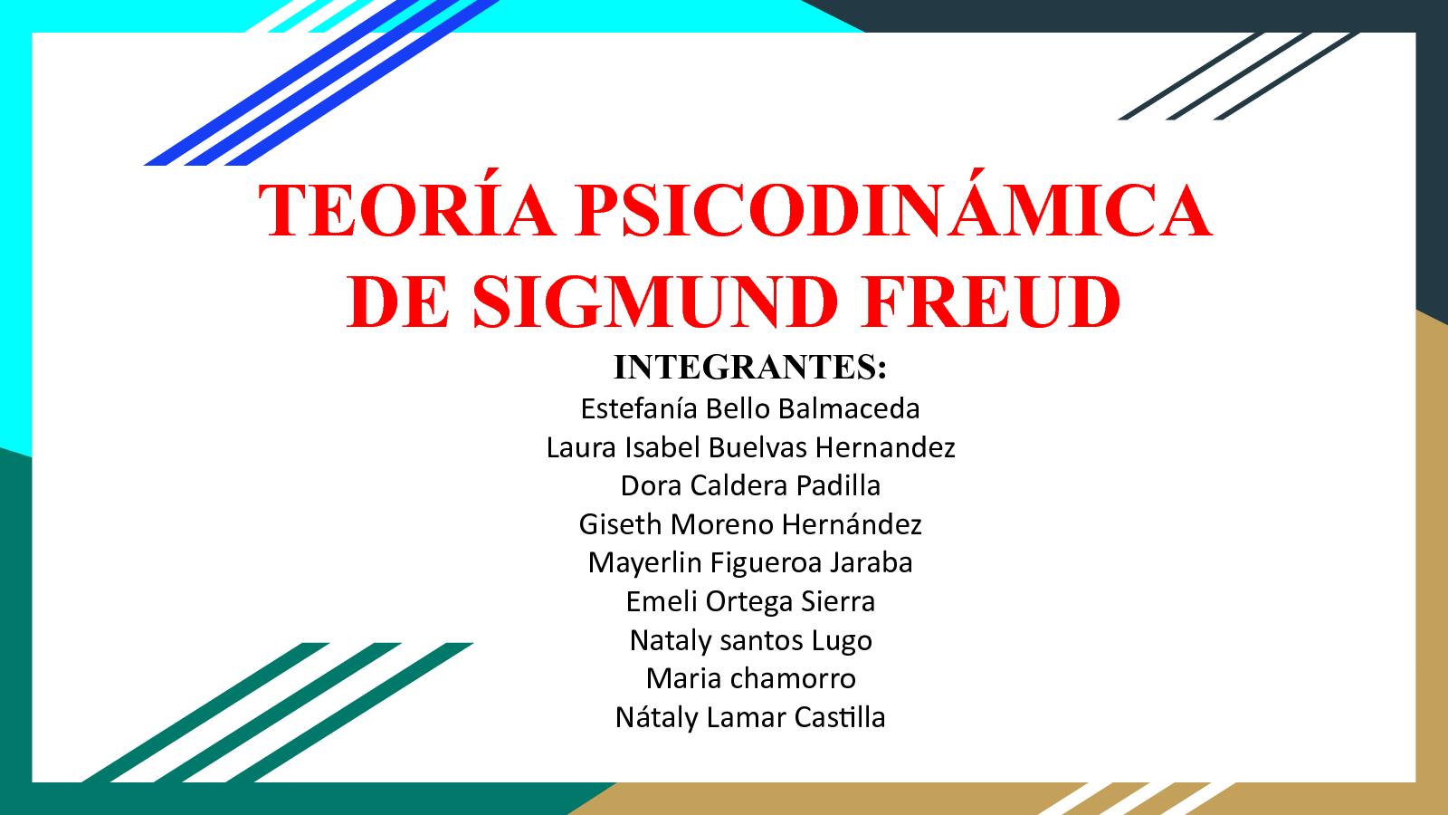 Teoria psicodinamica de freud