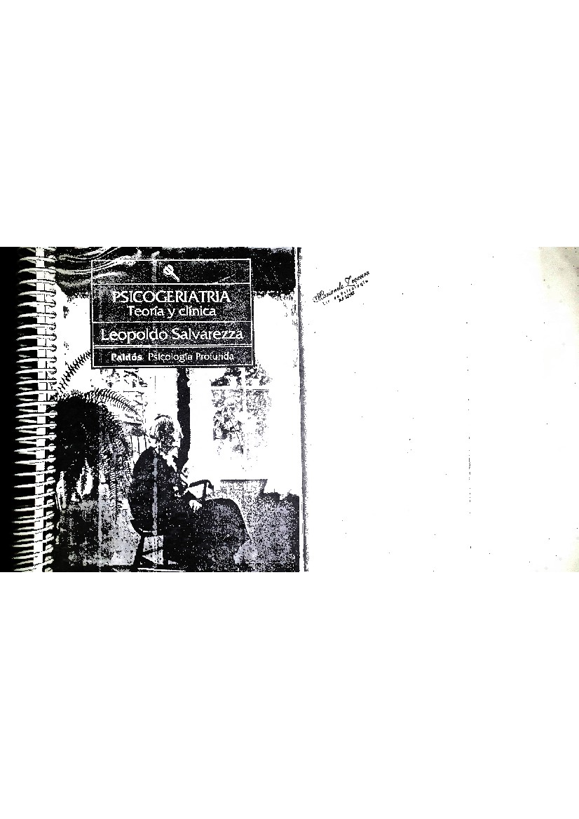 "Psicogeriatría: Teoría y Clínica según Salvarezza" - Un Enfoque Completo y Actualizado 1 Psicogeriatria teoria y clinica salvarezza
