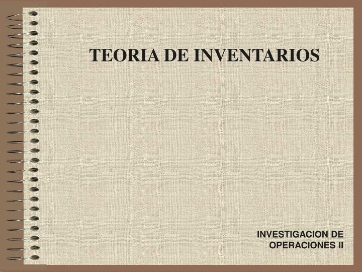 Teoria de inventarios ppt_teoria_online