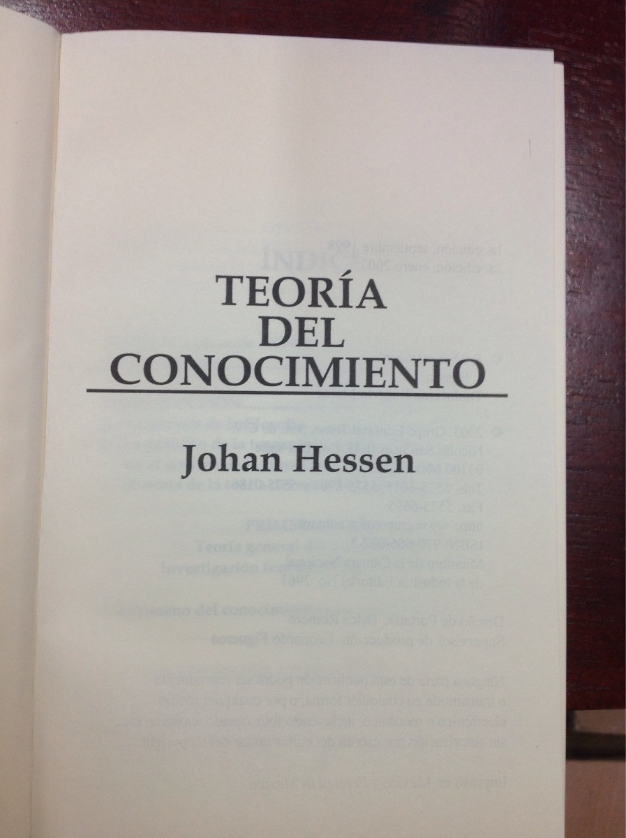 Teoria del conocimiento hessen
